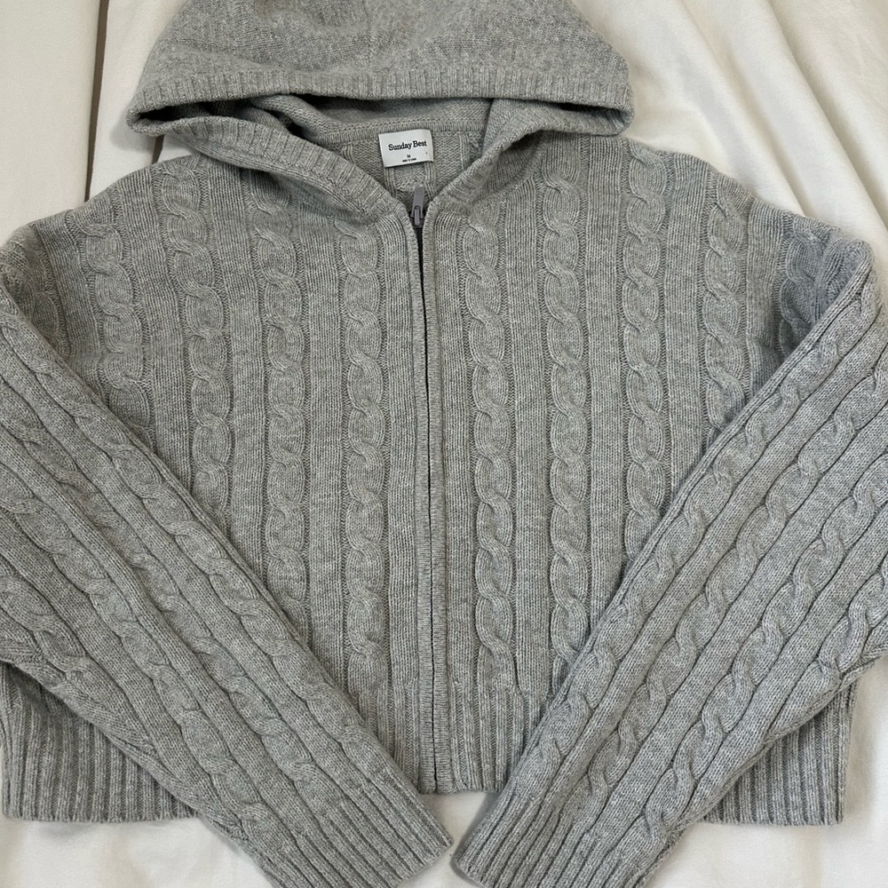 ARITZIA Cable Knit Hoodie